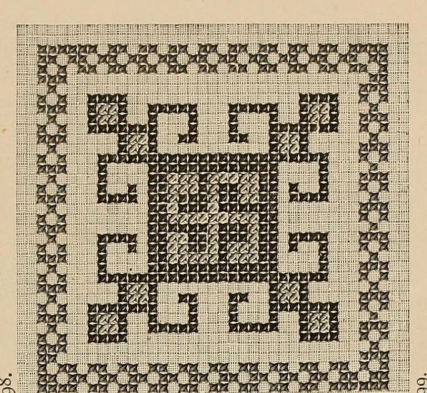 An illustration from Muster altdeutscher Leinenstickerei, 1882, leaf 37
