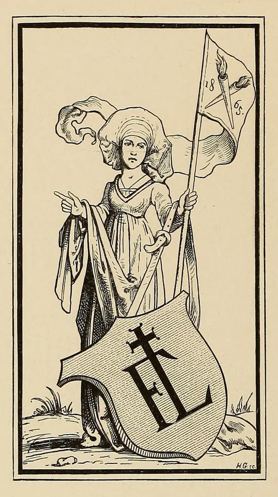 An illustration from Muster altdeutscher Leinenstickerei, 1882, leaf 4
