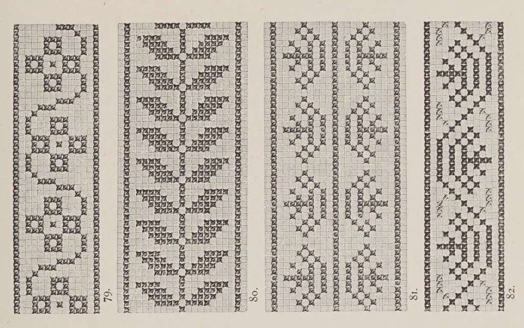 An illustration from Muster altdeutscher Leinenstickerei, 1878, leaf 45