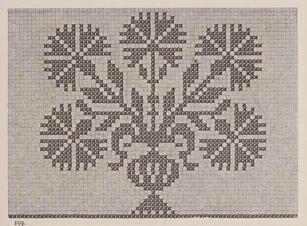 An illustration from Muster altdeutscher Leinenstickerei, 1878, leaf 75