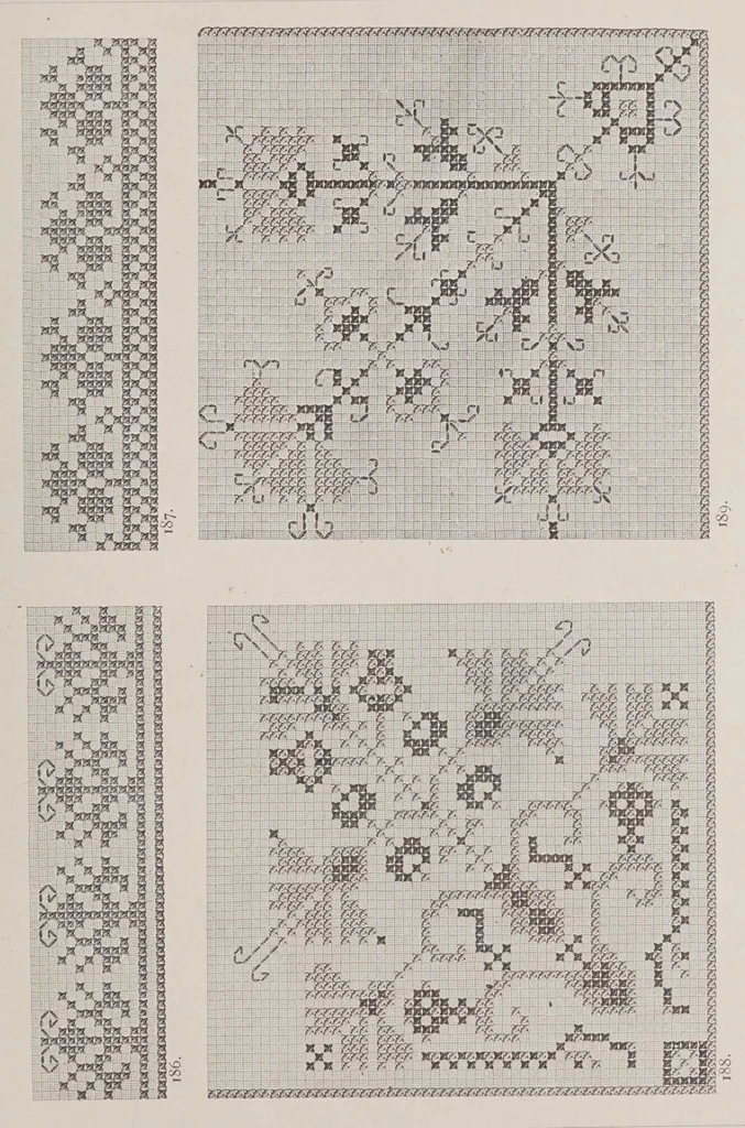 An illustration from Muster altdeutscher Leinenstickerei, 1878, leaf 89