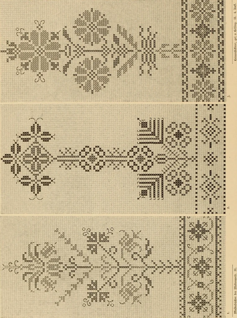 An illustration from Muster altdeutscher Leinenstickerei : II, 1882, leaf 21