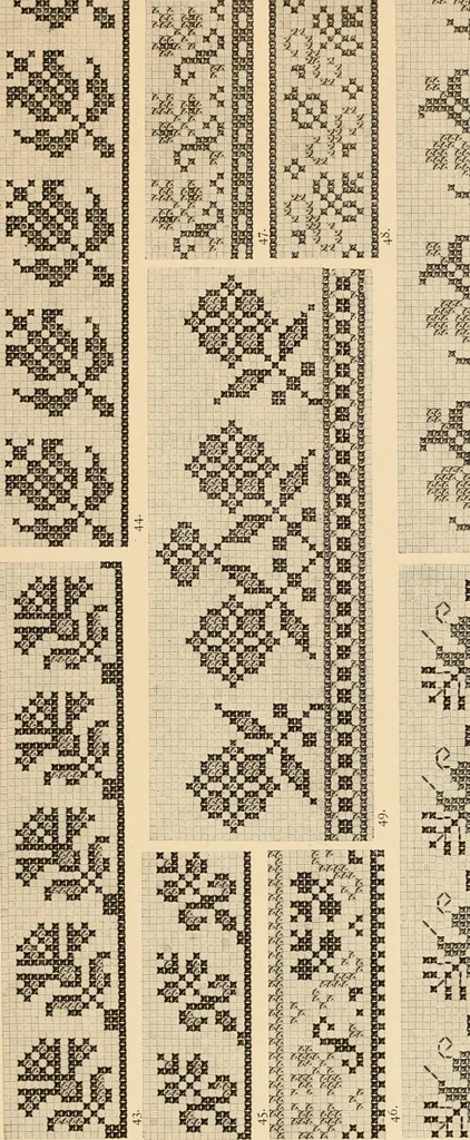 An illustration from Muster altdeutscher Leinenstickerei : II, 1882, leaf 30