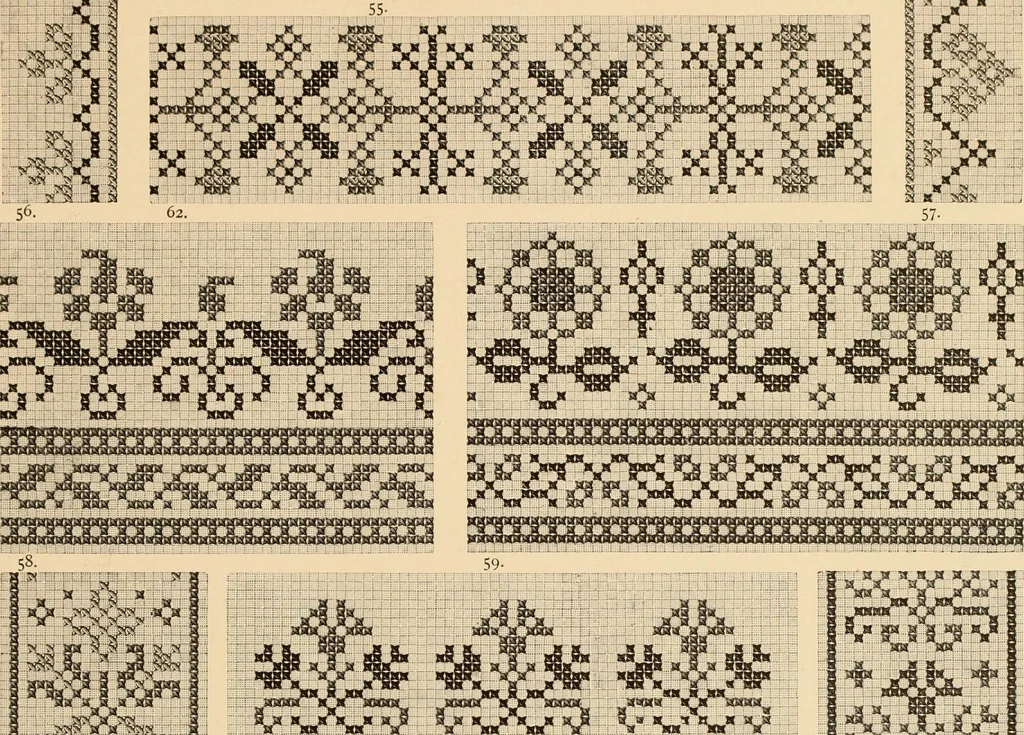 An illustration from Muster altdeutscher Leinenstickerei : II, 1882, leaf 32