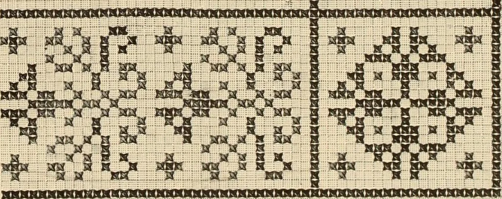 An illustration from Muster altdeutscher Leinenstickerei : II, 1882, leaf 32