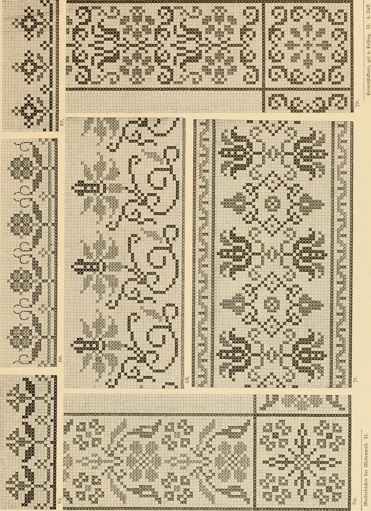 An illustration from Muster altdeutscher Leinenstickerei : II, 1882, leaf 34