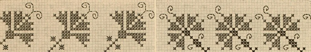 An illustration from Muster altdeutscher Leinenstickerei : II, 1882, leaf 38