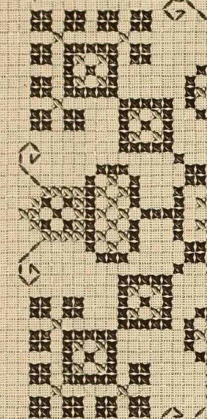 An illustration from Muster altdeutscher Leinenstickerei : II, 1882, leaf 38