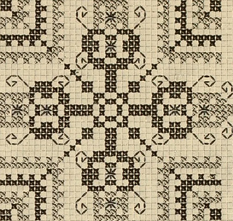 An illustration from Muster altdeutscher Leinenstickerei : II, 1882, leaf 38