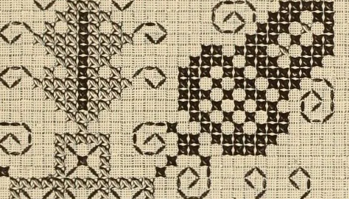 An illustration from Muster altdeutscher Leinenstickerei : II, 1882, leaf 38