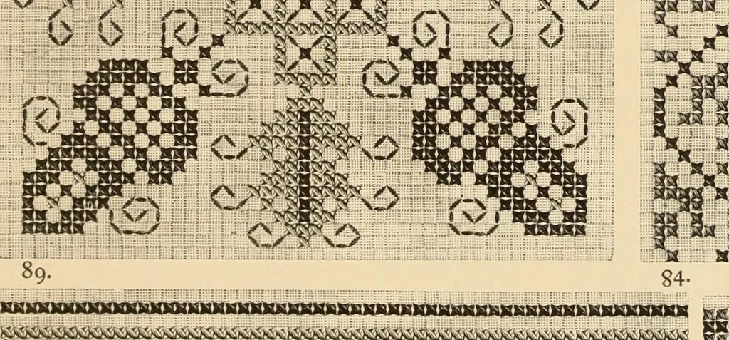 An illustration from Muster altdeutscher Leinenstickerei : II, 1882, leaf 38