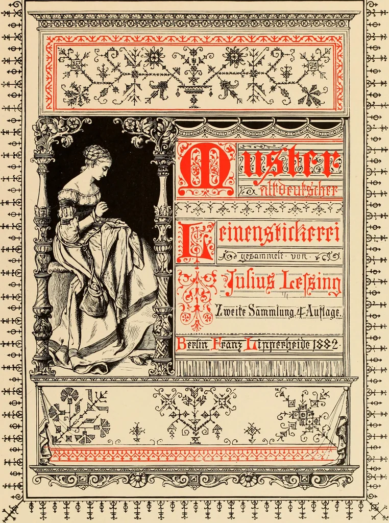 An illustration from Muster altdeutscher Leinenstickerei : II, 1882, leaf 4