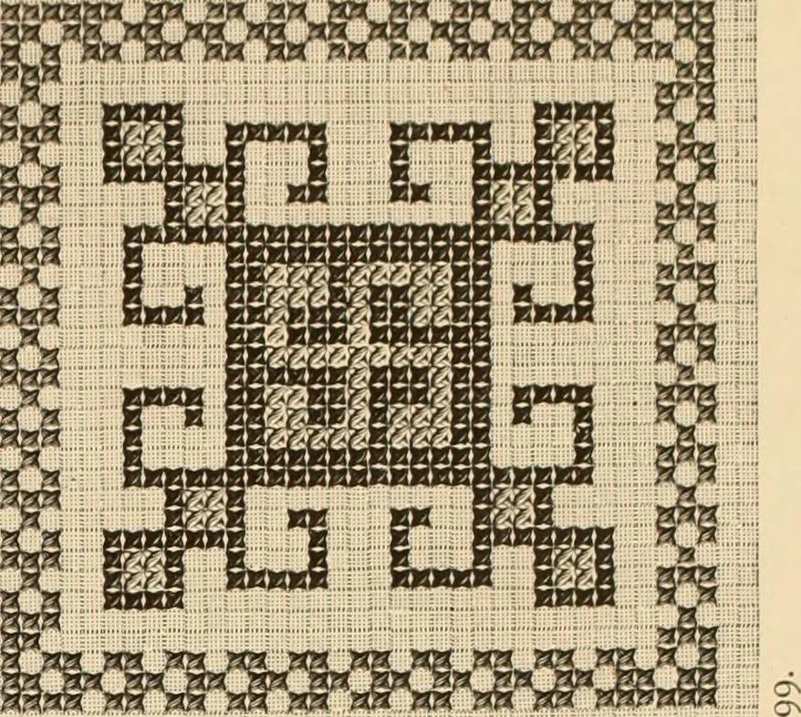 An illustration from Muster altdeutscher Leinenstickerei : II, 1882, leaf 40