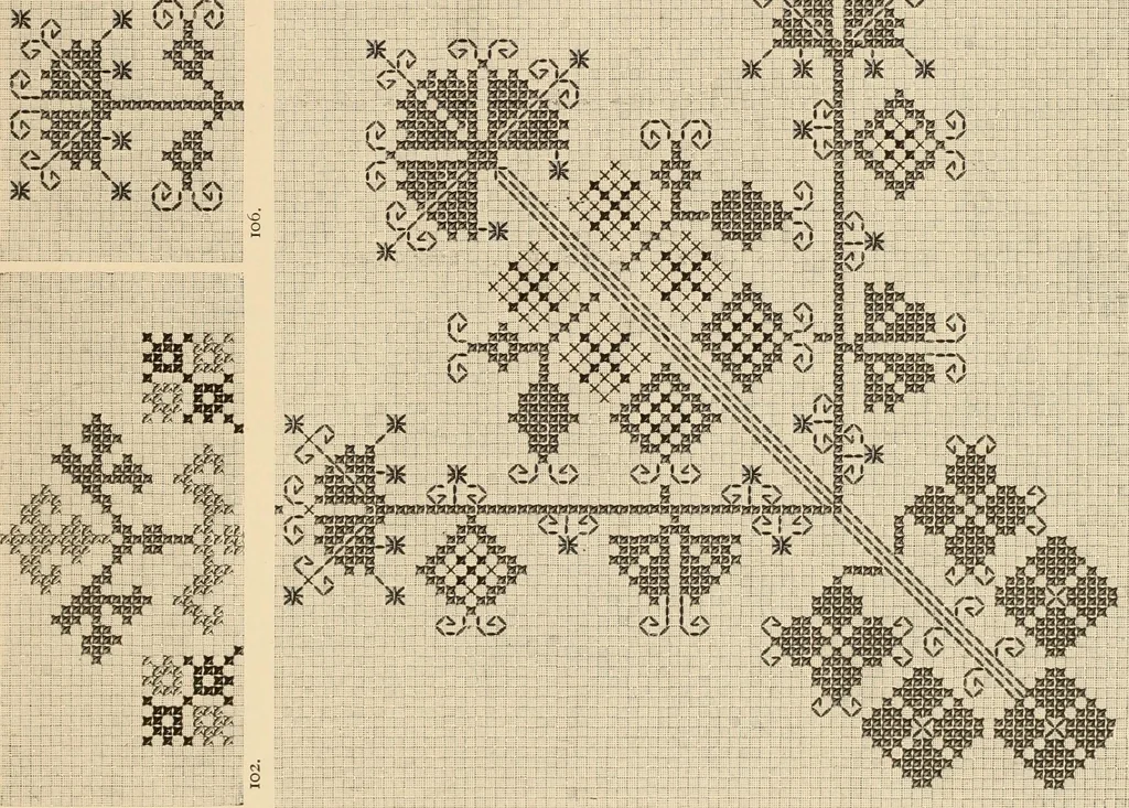 An illustration from Muster altdeutscher Leinenstickerei : II, 1882, leaf 42