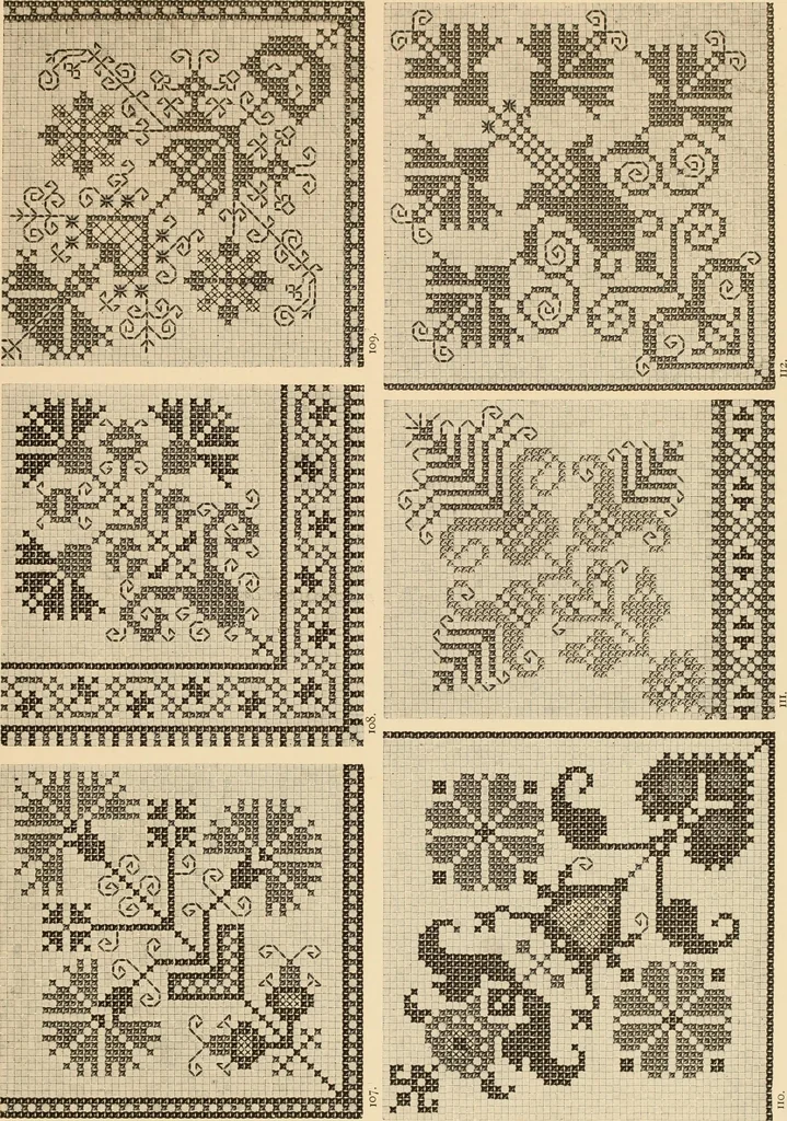 An illustration from Muster altdeutscher Leinenstickerei : II, 1882, leaf 44