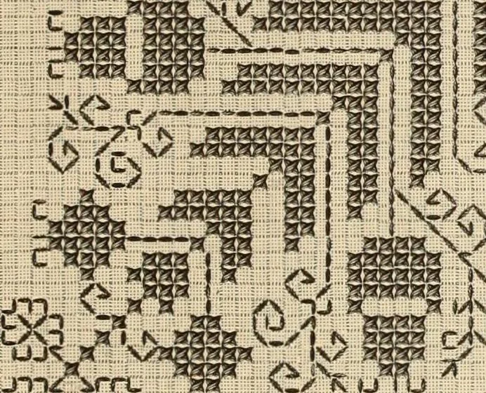 An illustration from Muster altdeutscher Leinenstickerei : II, 1882, leaf 46