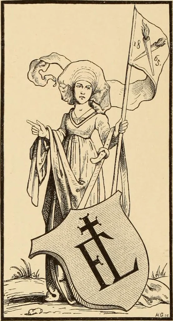 An illustration from Muster altdeutscher Leinenstickerei : II, 1882, leaf 5