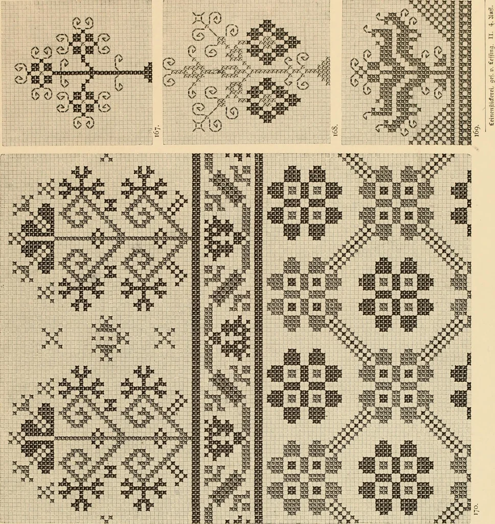An illustration from Muster altdeutscher Leinenstickerei : II, 1882, leaf 58