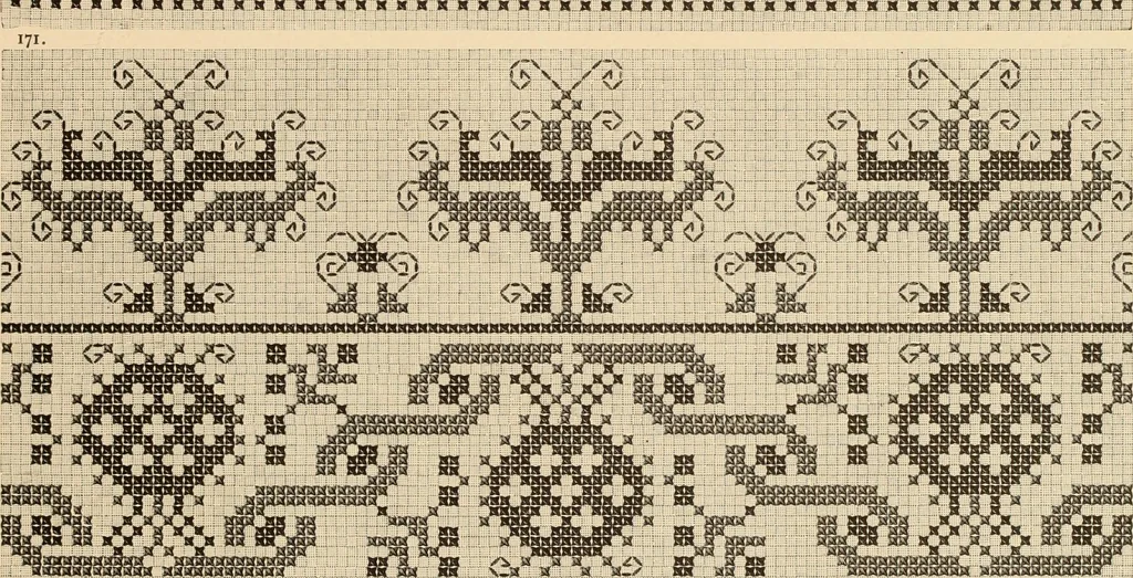 An illustration from Muster altdeutscher Leinenstickerei : II, 1882, leaf 60