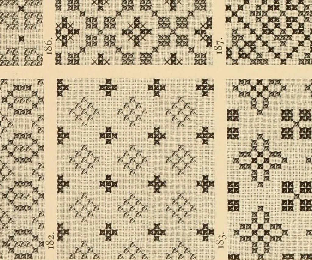 An illustration from Muster altdeutscher Leinenstickerei : II, 1882, leaf 62