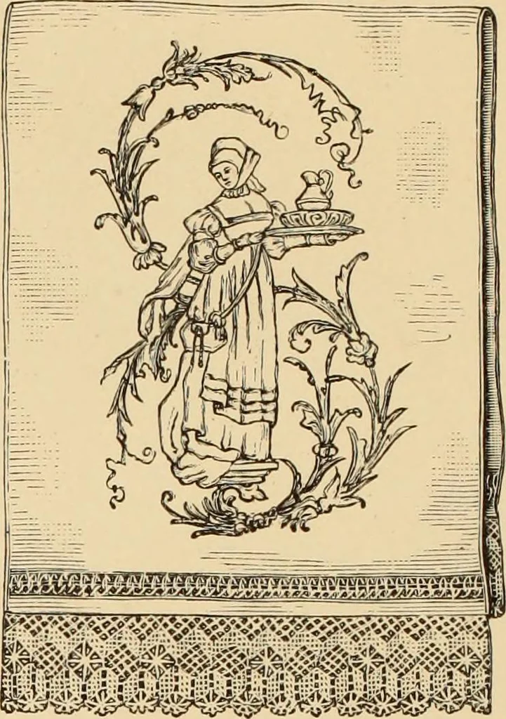 An illustration from Muster altdeutscher Leinenstickerei : II, 1882, leaf 7