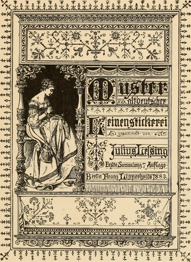 An illustration from Muster altdeutscher Leinenstickerei : II, 1882, leaf 8