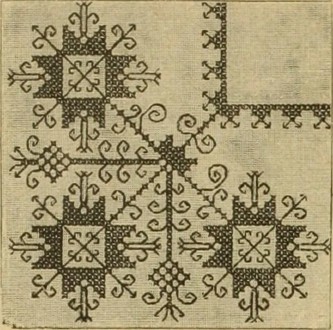 An illustration from Muster altdeutscher Leinenstickerei : IV, 1888, leaf 15