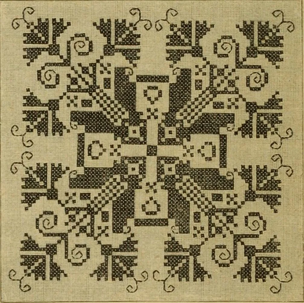 An illustration from Muster altdeutscher Leinenstickerei : IV, 1888, leaf 15