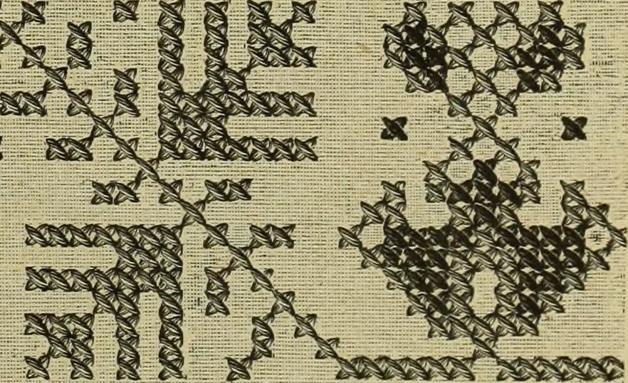 An illustration from Muster altdeutscher Leinenstickerei : IV, 1888, leaf 16