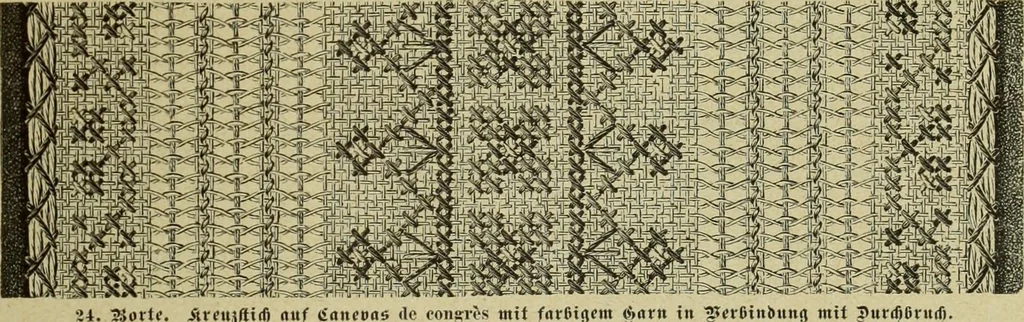 An illustration from Muster altdeutscher Leinenstickerei : IV, 1888, leaf 18