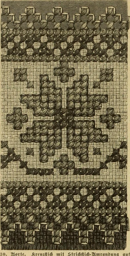 An illustration from Muster altdeutscher Leinenstickerei : IV, 1888, leaf 19