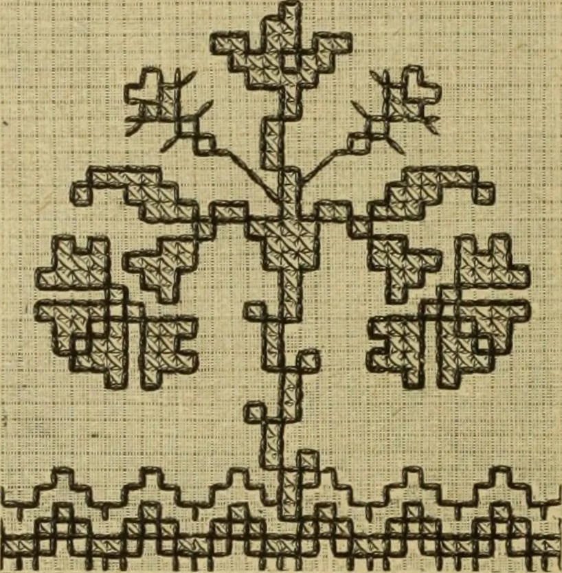 An illustration from Muster altdeutscher Leinenstickerei : IV, 1888, leaf 19