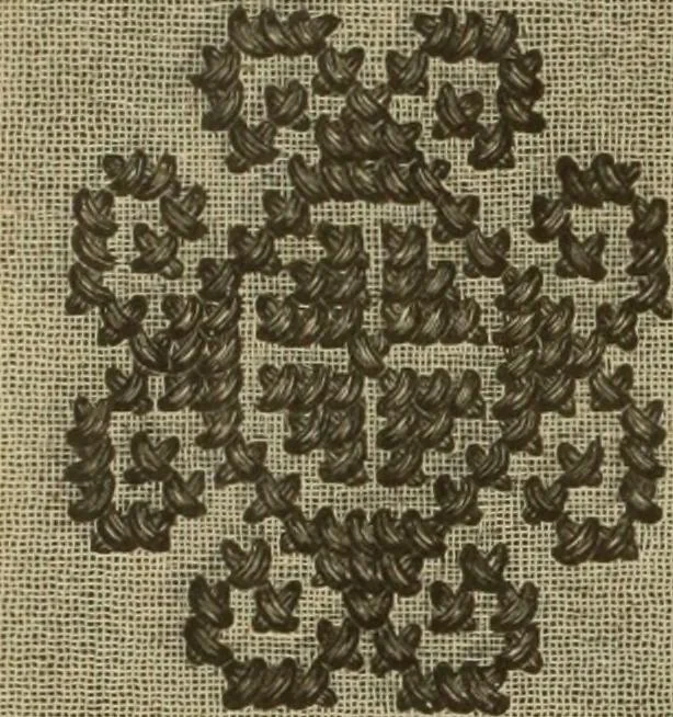 An illustration from Muster altdeutscher Leinenstickerei : IV, 1888, leaf 21