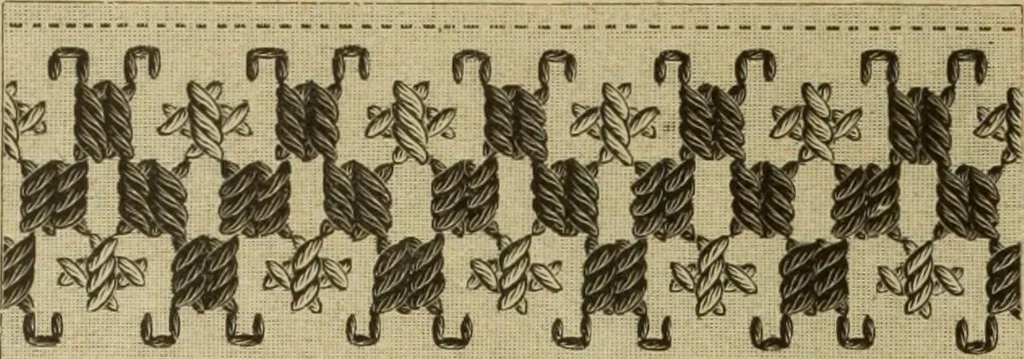 An illustration from Muster altdeutscher Leinenstickerei : IV, 1888, leaf 21