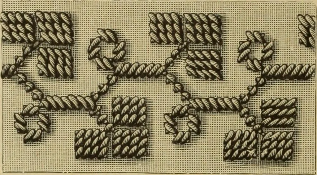 An illustration from Muster altdeutscher Leinenstickerei : IV, 1888, leaf 21