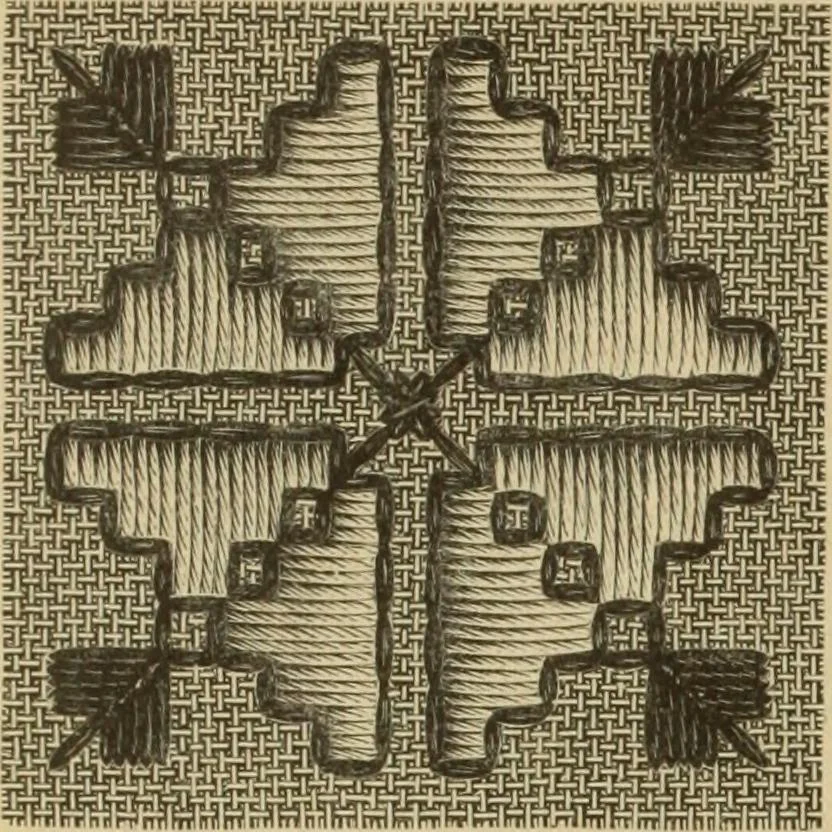 An illustration from Muster altdeutscher Leinenstickerei : IV, 1888, leaf 25