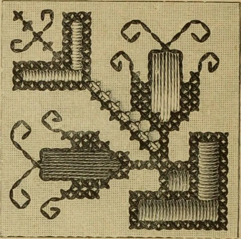 An illustration from Muster altdeutscher Leinenstickerei : IV, 1888, leaf 25