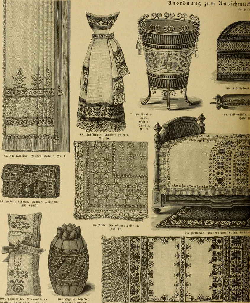 An illustration from Muster altdeutscher Leinenstickerei : IV, 1888, leaf 27