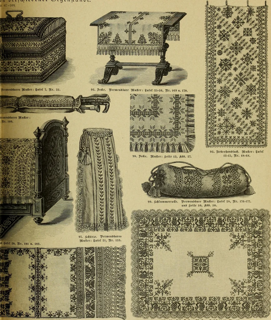 An illustration from Muster altdeutscher Leinenstickerei : IV, 1888, leaf 28