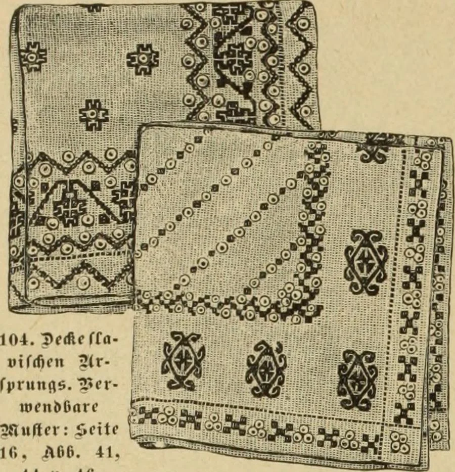 An illustration from Muster altdeutscher Leinenstickerei : IV, 1888, leaf 29