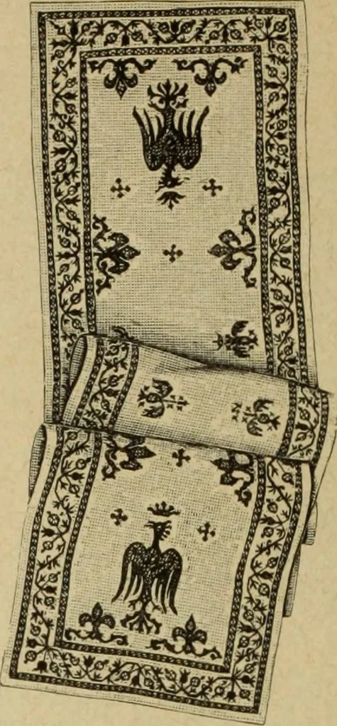 An illustration from Muster altdeutscher Leinenstickerei : IV, 1888, leaf 29