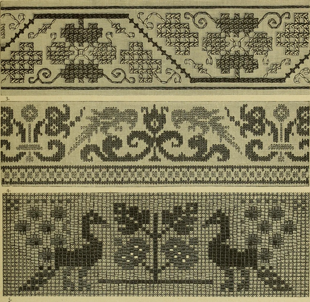 An illustration from Muster altdeutscher Leinenstickerei : IV, 1888, leaf 32