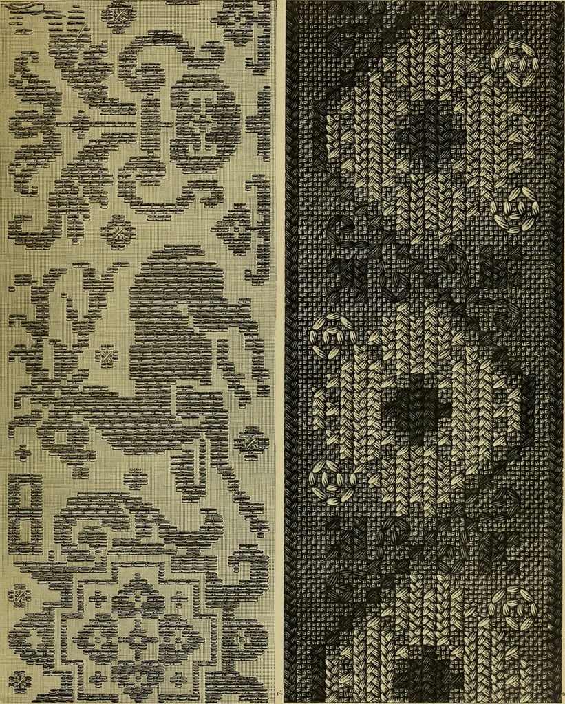 An illustration from Muster altdeutscher Leinenstickerei : IV, 1888, leaf 34