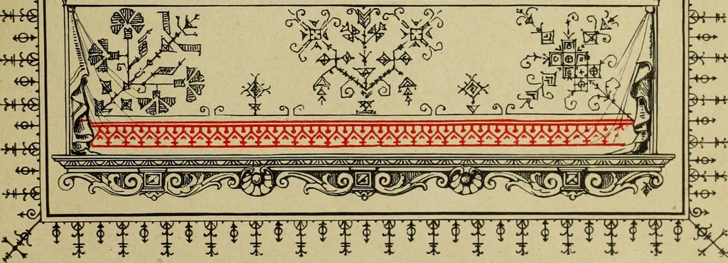 An illustration from Muster altdeutscher Leinenstickerei : IV, 1888, leaf 4