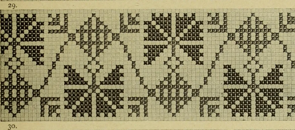 An illustration from Muster altdeutscher Leinenstickerei : IV, 1888, leaf 42