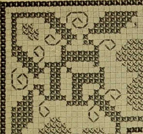 An illustration from Muster altdeutscher Leinenstickerei : IV, 1888, leaf 44