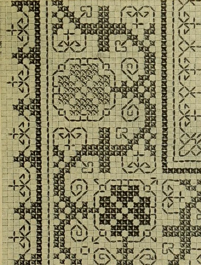An illustration from Muster altdeutscher Leinenstickerei : IV, 1888, leaf 44