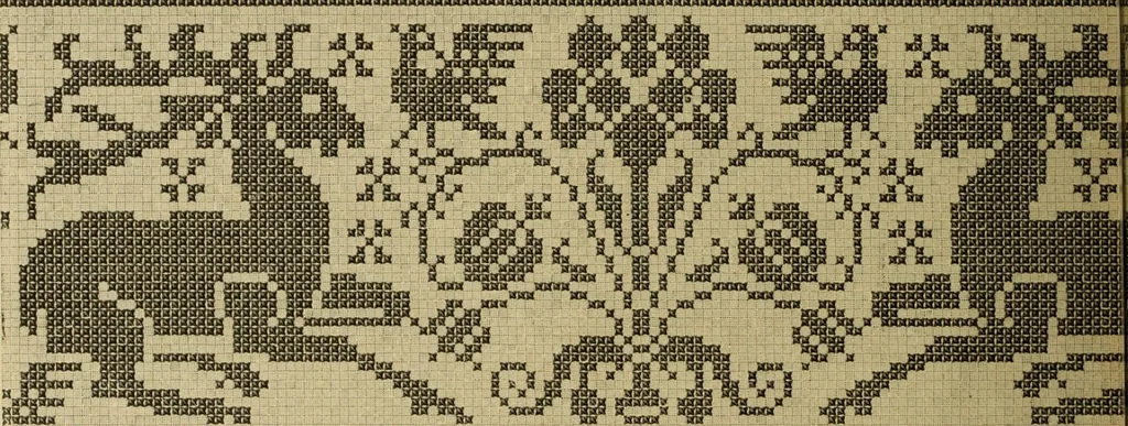 An illustration from Muster altdeutscher Leinenstickerei : IV, 1888, leaf 49