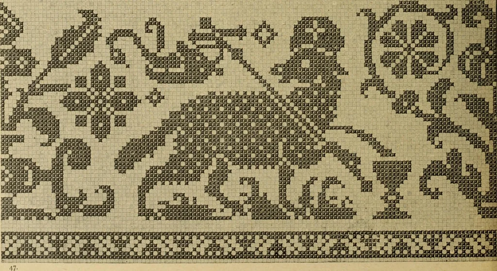 An illustration from Muster altdeutscher Leinenstickerei : IV, 1888, leaf 49