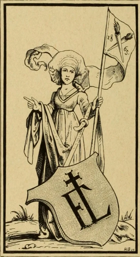 An illustration from Muster altdeutscher Leinenstickerei : IV, 1888, leaf 5